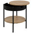 BEISTELLTISCH in Metall, Holzwerkstoff 45/50 cm - Eichefarben/Schwarz, Trend, Holzwerkstoff/Metall (45/50cm) - Carryhome BEISTELLTISCH in Metall, Holzwerkstoff 45/50 cm - Eichefarben/Schwarz, Trend, Holzwerkstoff/Metall (45/50cm) - Carryhome
