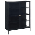 HIGHBOARD Schwarz  110/140/40 cm  - Goldfarben/Schwarz, Trend, Glas/Metall (110/140/40cm) - Xora