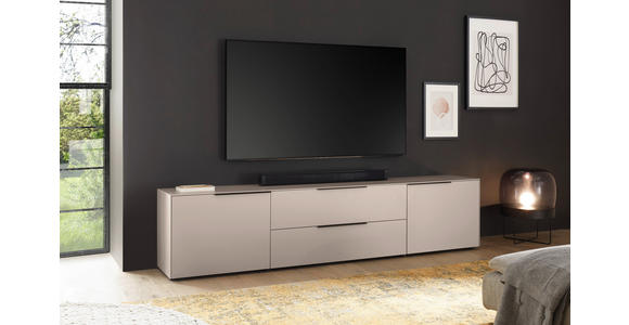 LOWBOARD  220/50/38 cm 1 Schublade(n) Beimöbel erhältlich, stehend  - Kaschmir/Schwarz, Design, Holzwerkstoff/Kunststoff (220/50/38cm) - Voleo