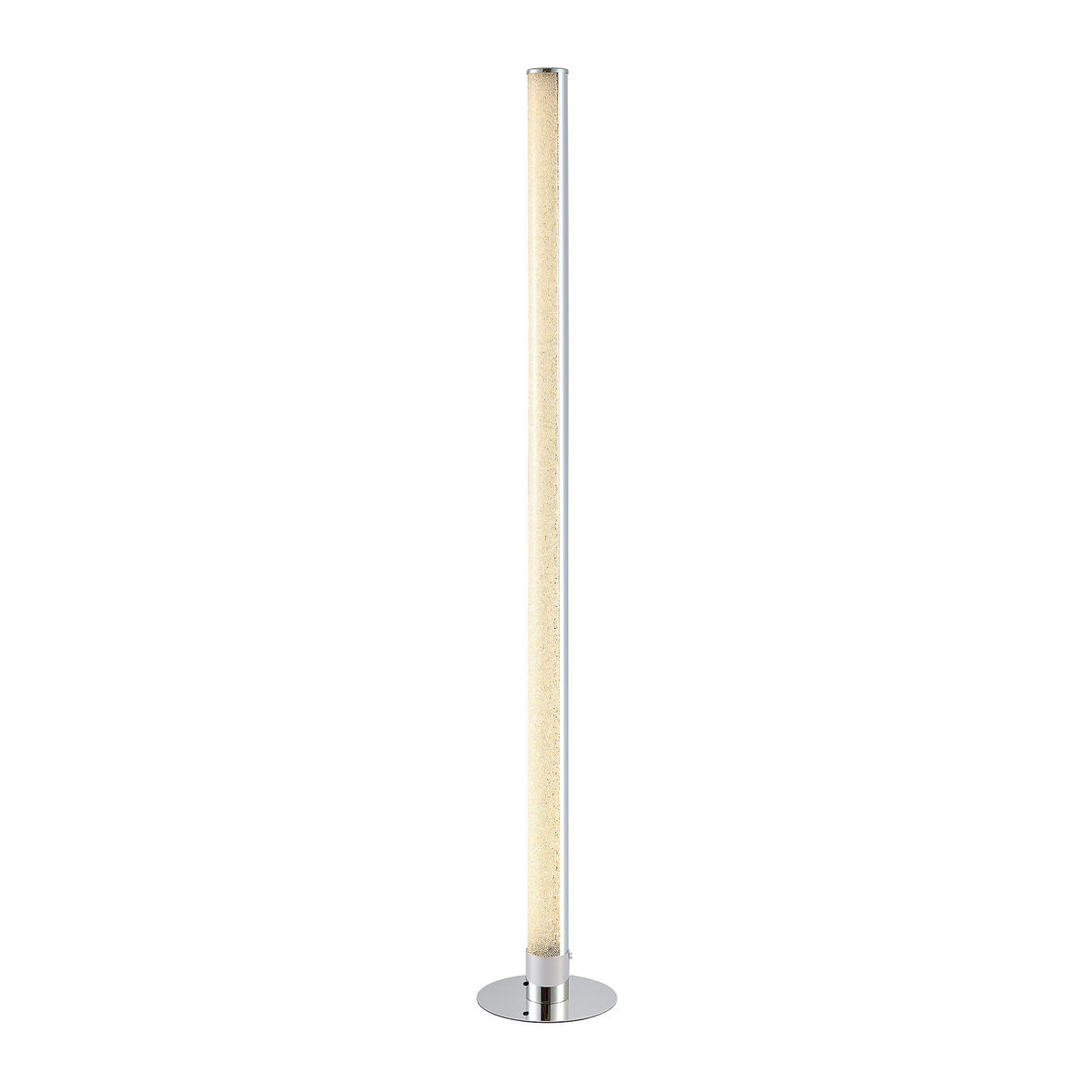 LED-STEHLEUCHTE Abbie 17,5/120 cm   - Chromfarben/Weiß, Basics, Kunststoff/Metall (17,5/120cm) - Novel