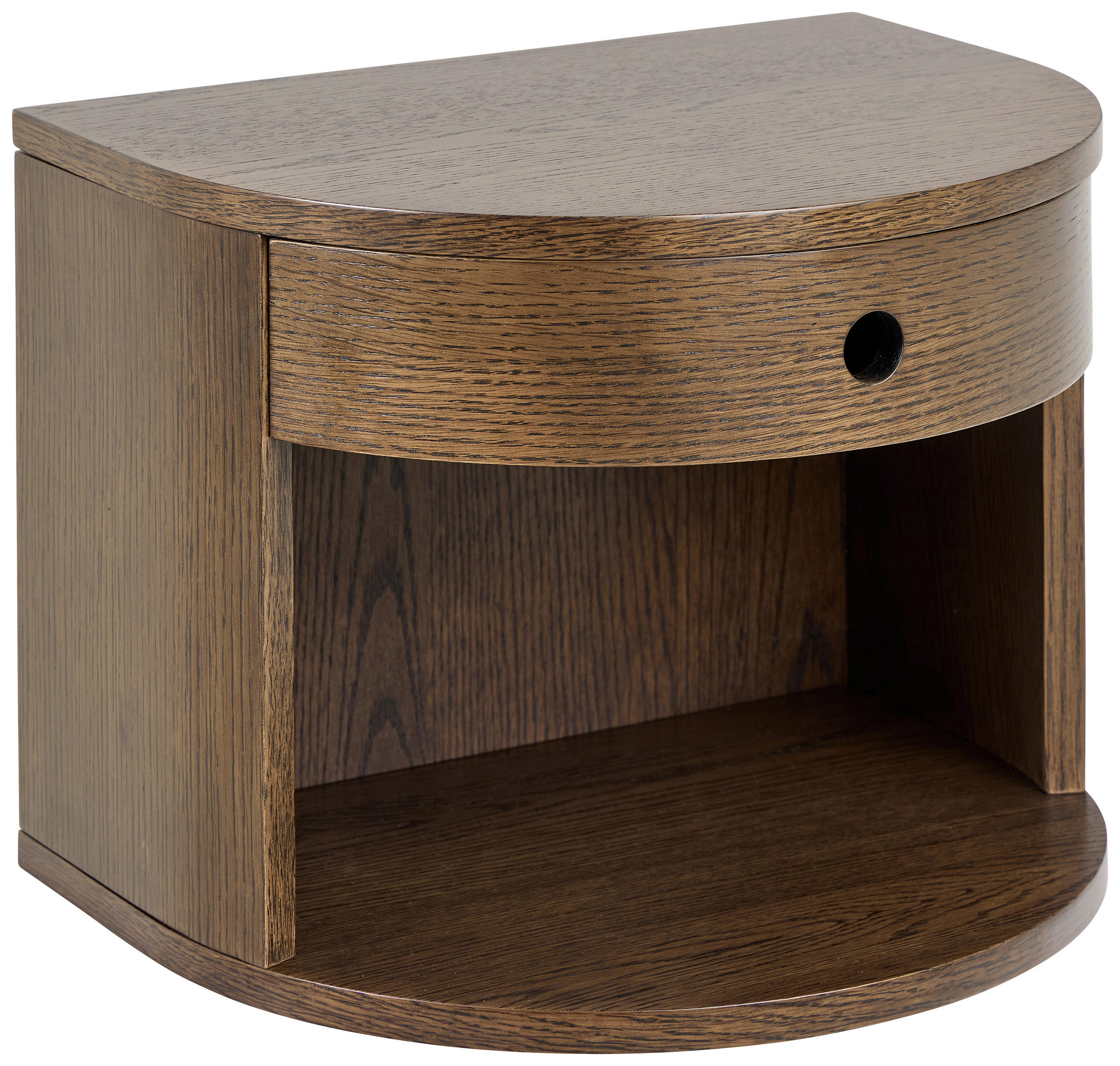 NACHTTISCH 40/30/31,5 cm  in furniert Eiche dunkel  - Eiche dunkel, Modern, Holzwerkstoff (40/30/31,5cm) - MID.YOU