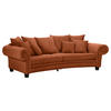 MEGASOFA Cord Terracotta  - Terracotta/Schwarz, ROMANTIK / LANDHAUS, Holz/Textil (276/81/140cm) - Landscape