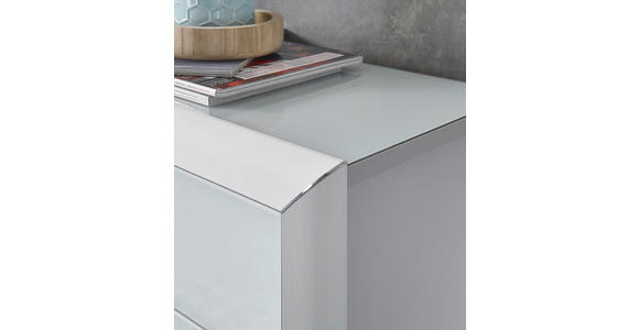 SCHUHSCHRANK Weiß, Alufarben  - Alufarben/Weiß, Design, Glas/Holzwerkstoff (63/103/32cm) - Dieter Knoll