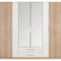 DREHTÜRENSCHRANK in Eichefarben, Weiß - Eichefarben/Alufarben, KONVENTIONELL, Glas/Holzwerkstoff (226/212/56cm) - Boxxx DREHTÜRENSCHRANK in Eichefarben, Weiß - Eichefarben/Alufarben, KONVENTIONELL, Glas/Holzwerkstoff (226/212/56cm) - Boxxx