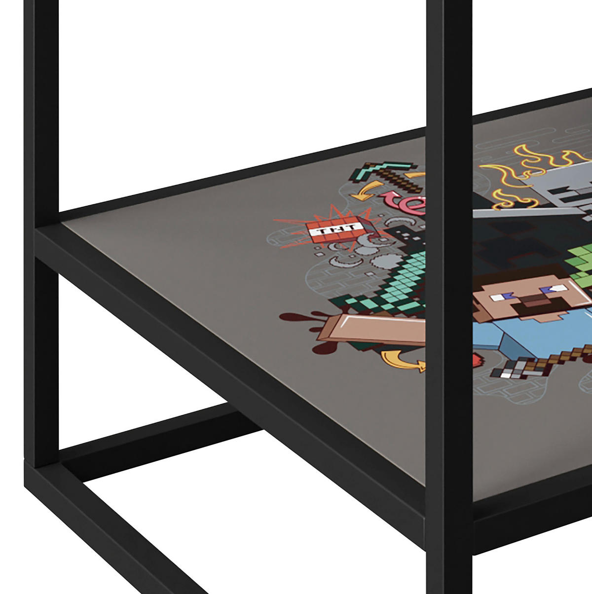 BEISTELLTISCH in Metall, Holzwerkstoff 45/45/48 cm  - Schwarz, MODERN, Holzwerkstoff/Metall (45/45/48cm) - Minecraft