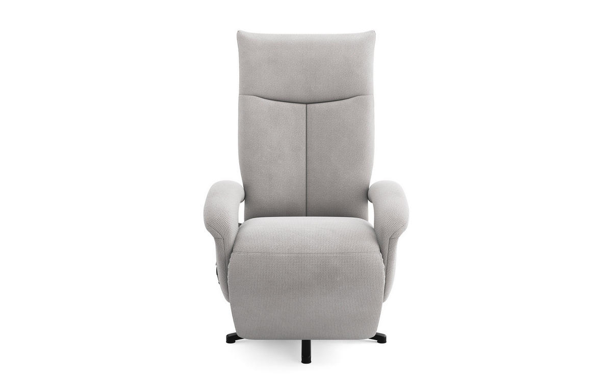 SESSEL in Flachgewebe Silberfarben  - Silberfarben/Schwarz, Konventionell, Textil/Metall (74/112/82cm) - Sit & More