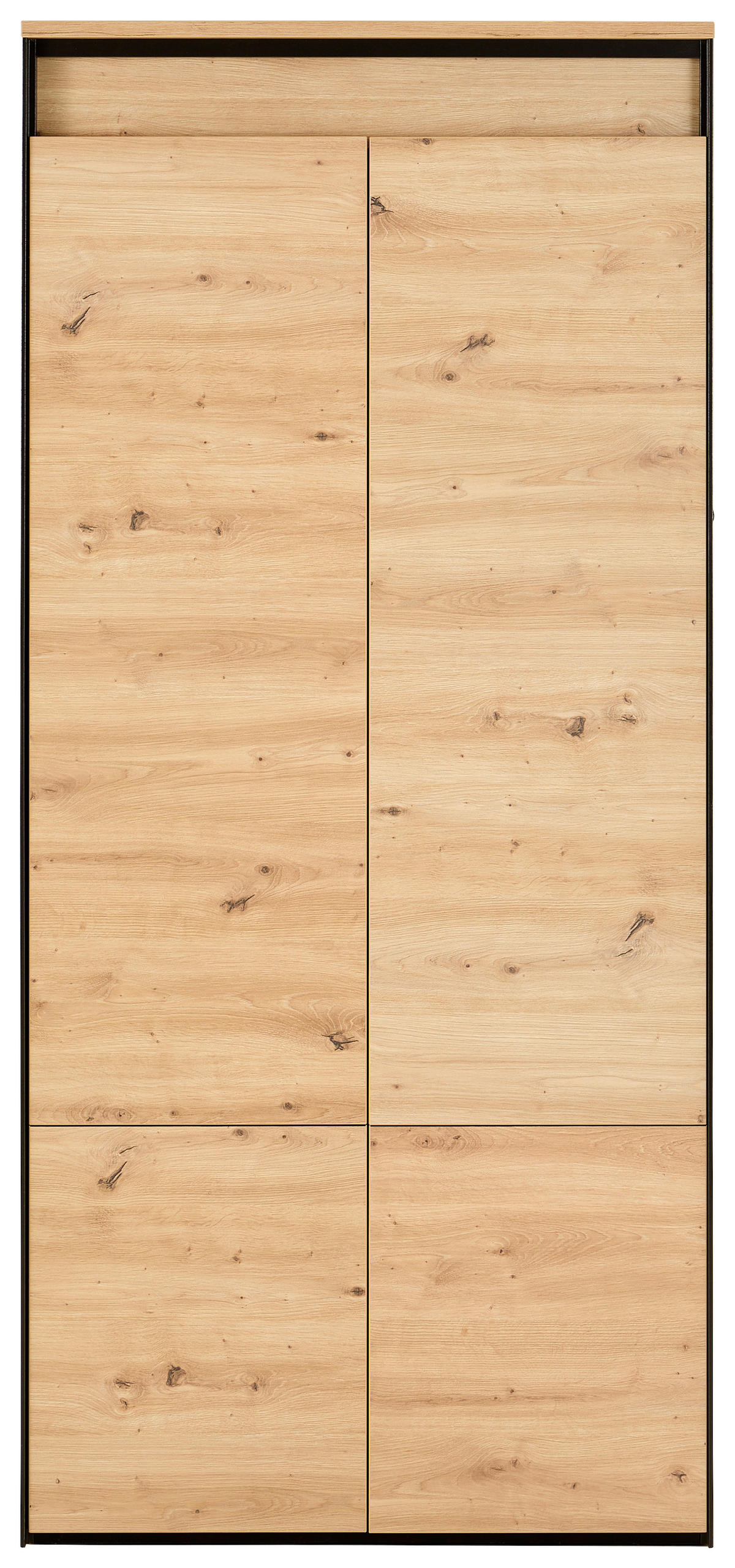 SKŘÍŇ NA ŠANONY, černá, dub artisan, 91/199/42 cm - černá/dub artisan, Konvenční, kompozitní dřevo (91/199/42cm) - Hom`in