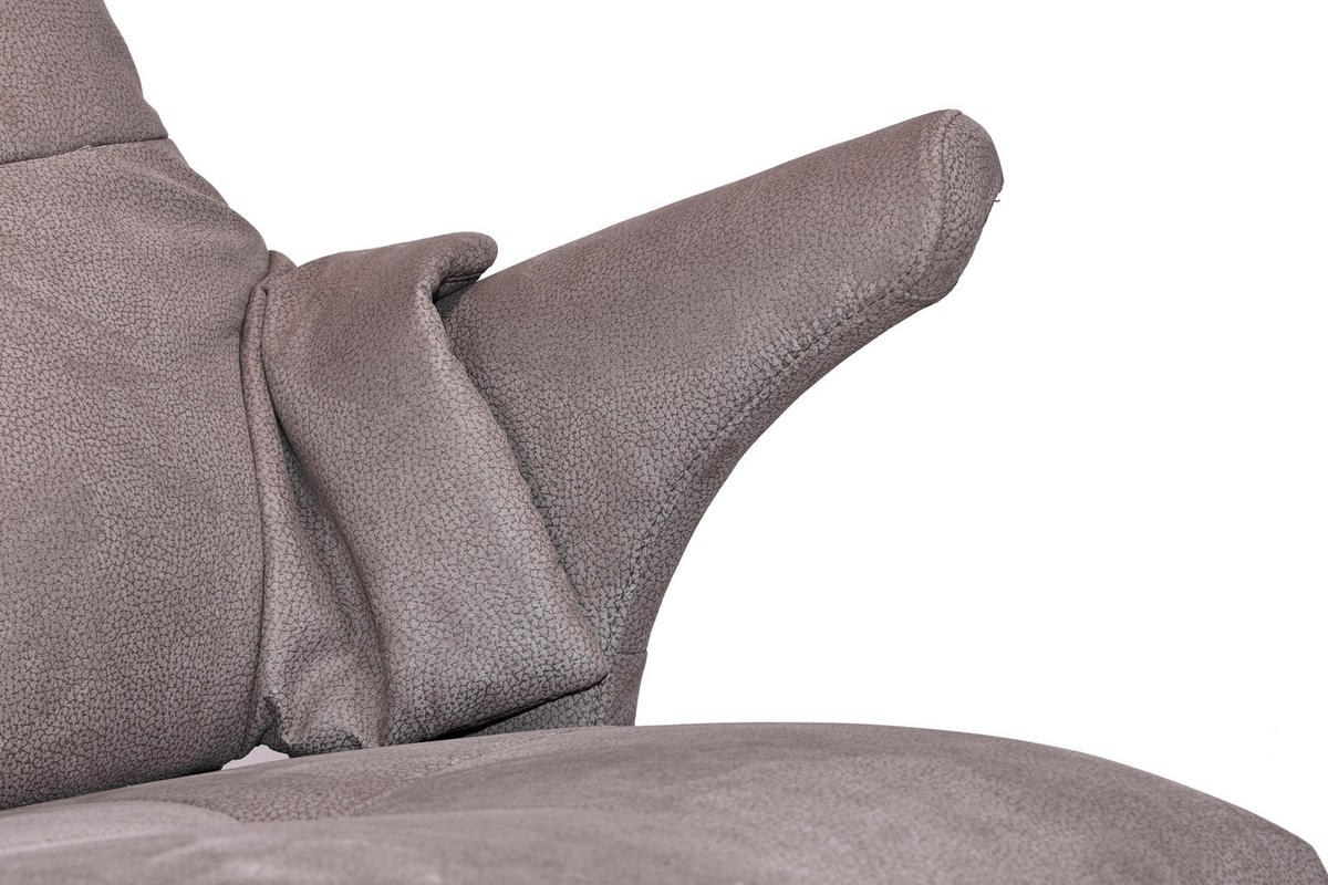 CHEFSESSEL Webstoff Grau, Alufarben  - Alufarben/Grau, Design, Textil/Metall (78/115-122/81cm) - Novel