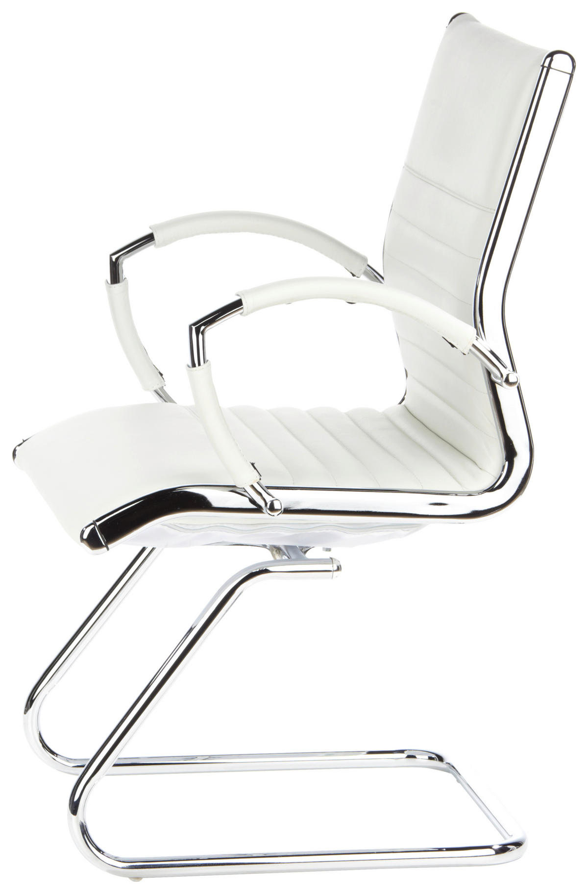 KONFERENČNI STOL tekstil, usnje krem barve, barve kroma  - barve kroma/krem barve, Moderno, kovina/tekstil (62/94/46cm) - MID.YOU