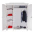 DREHTÜRENSCHRANK 3 -türig Kiefer massiv Weiß - Weiß, LIFESTYLE, Holz/Metall (150/180/56cm) - Carryhome