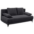 SCHLAFSOFA Cord Schwarz  - Schwarz, KONVENTIONELL, Kunststoff/Textil (211/96/105cm) - Carryhome