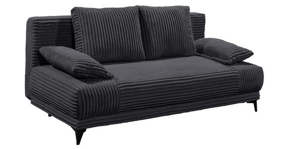 SCHLAFSOFA Cord Schwarz  - Schwarz, KONVENTIONELL, Kunststoff/Textil (211/96/105cm) - Carryhome