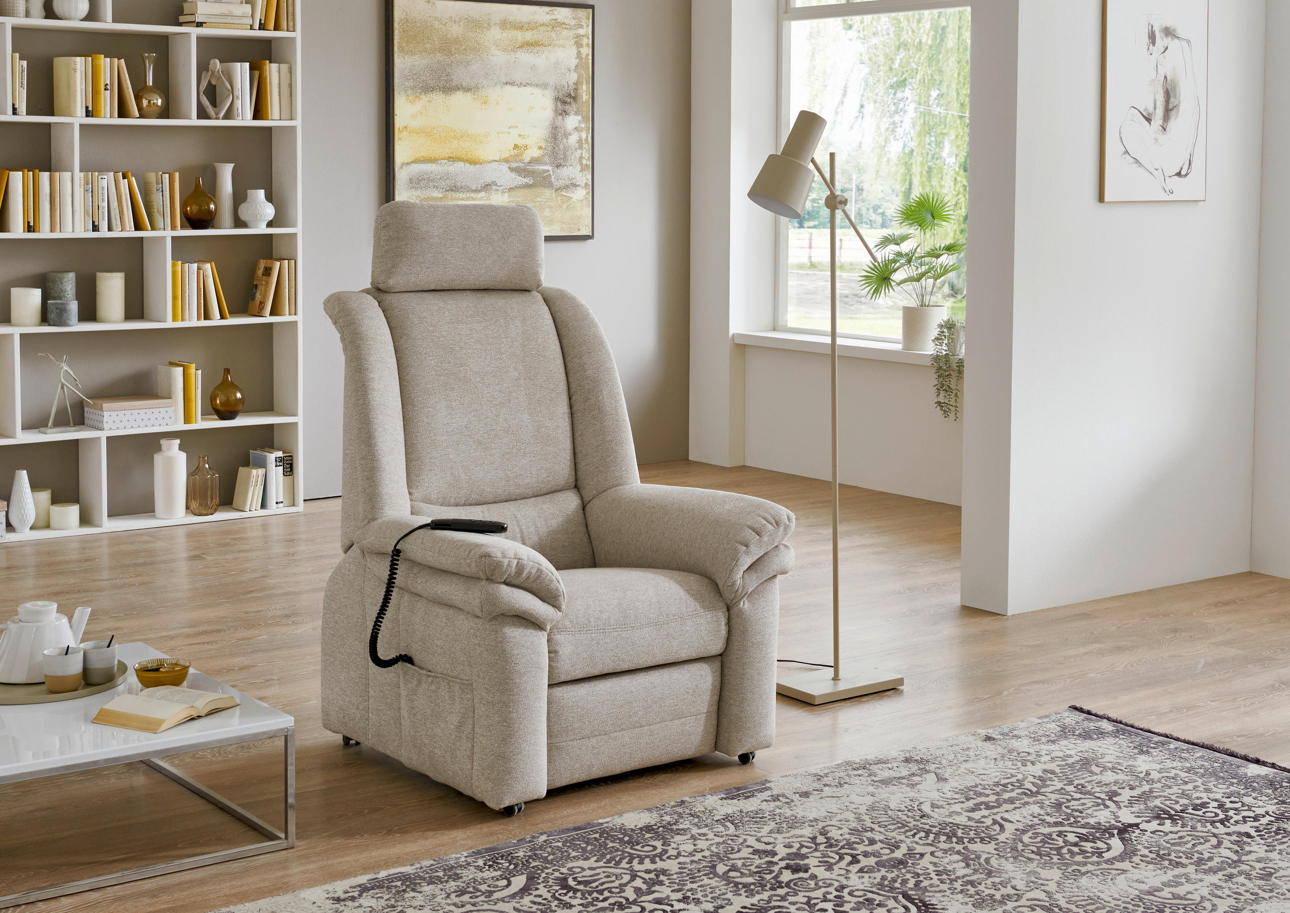 FOTEL - bézs, Konventionell, textil/fém (94/105/94cm) - Beldomo Comfort
