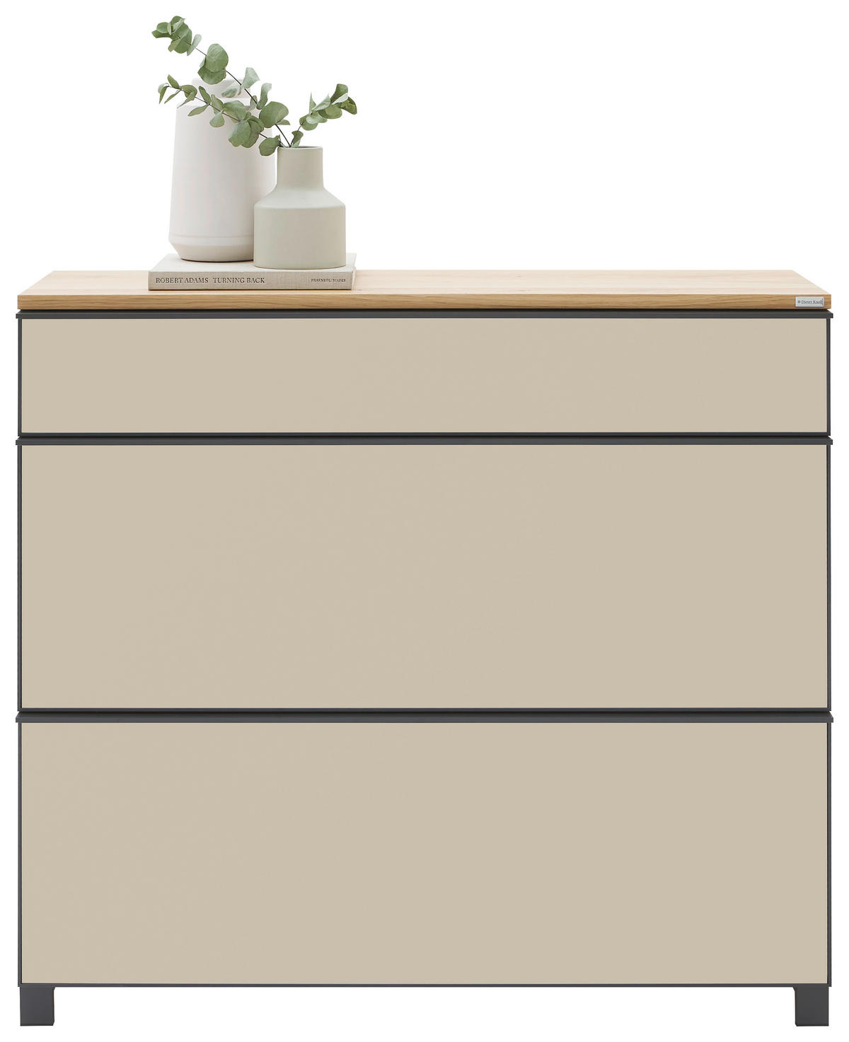 SCHUHKIPPER  in 120/108/31 cm  - Eichefarben/Anthrazit, Design, Glas/Holzwerkstoff (120/108/31cm) - Dieter Knoll