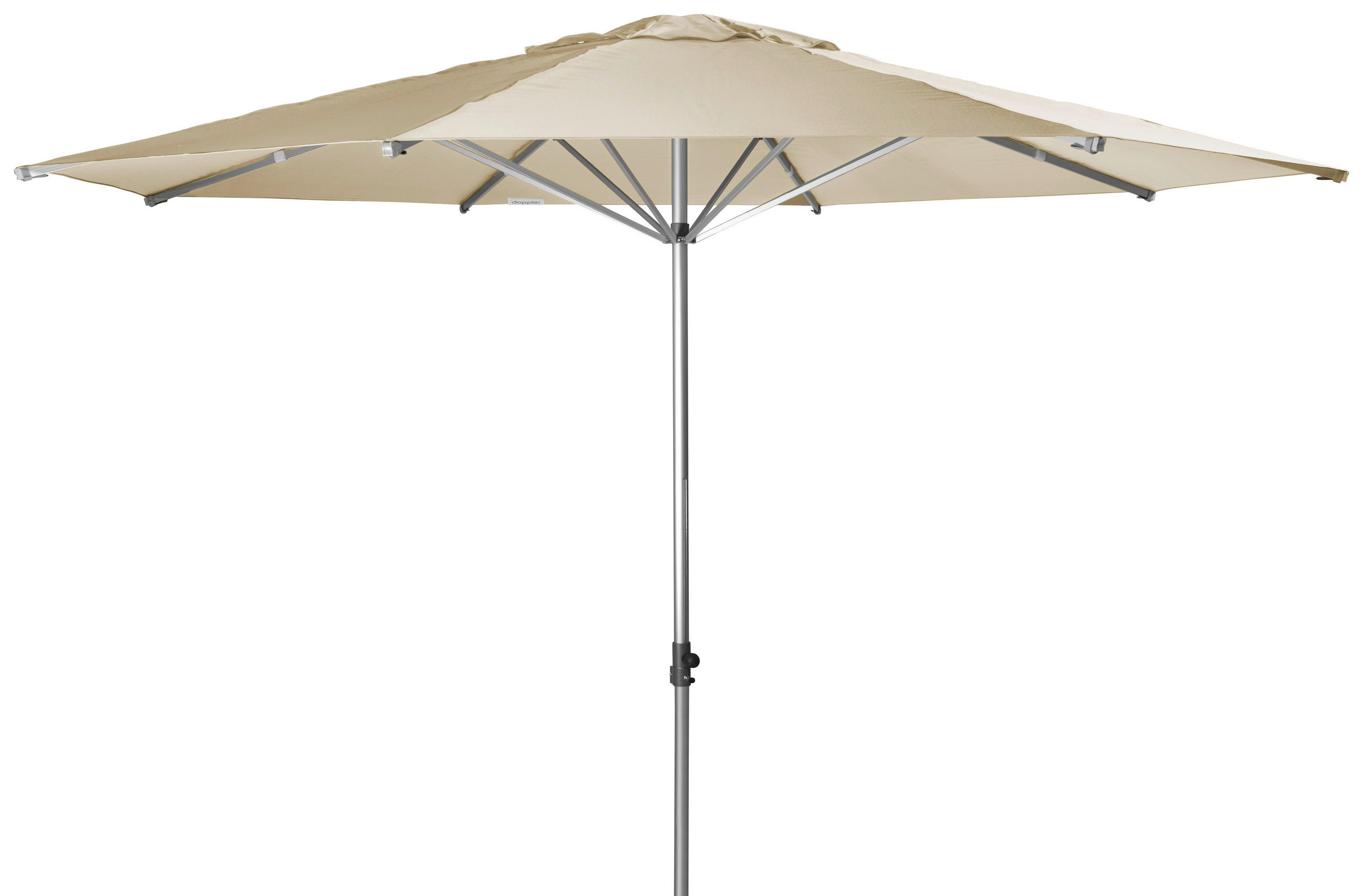 SONNENSCHIRM 400 cm Naturfarben  - Silberfarben/Naturfarben, Basics, Textil/Metall (400/400cm) - Doppler