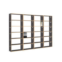 AKTENREGAL Buchefarben, Anthrazit  - Anthrazit/Buchefarben, MODERN, Holzwerkstoff (304/214,3/32cm) - Tojo