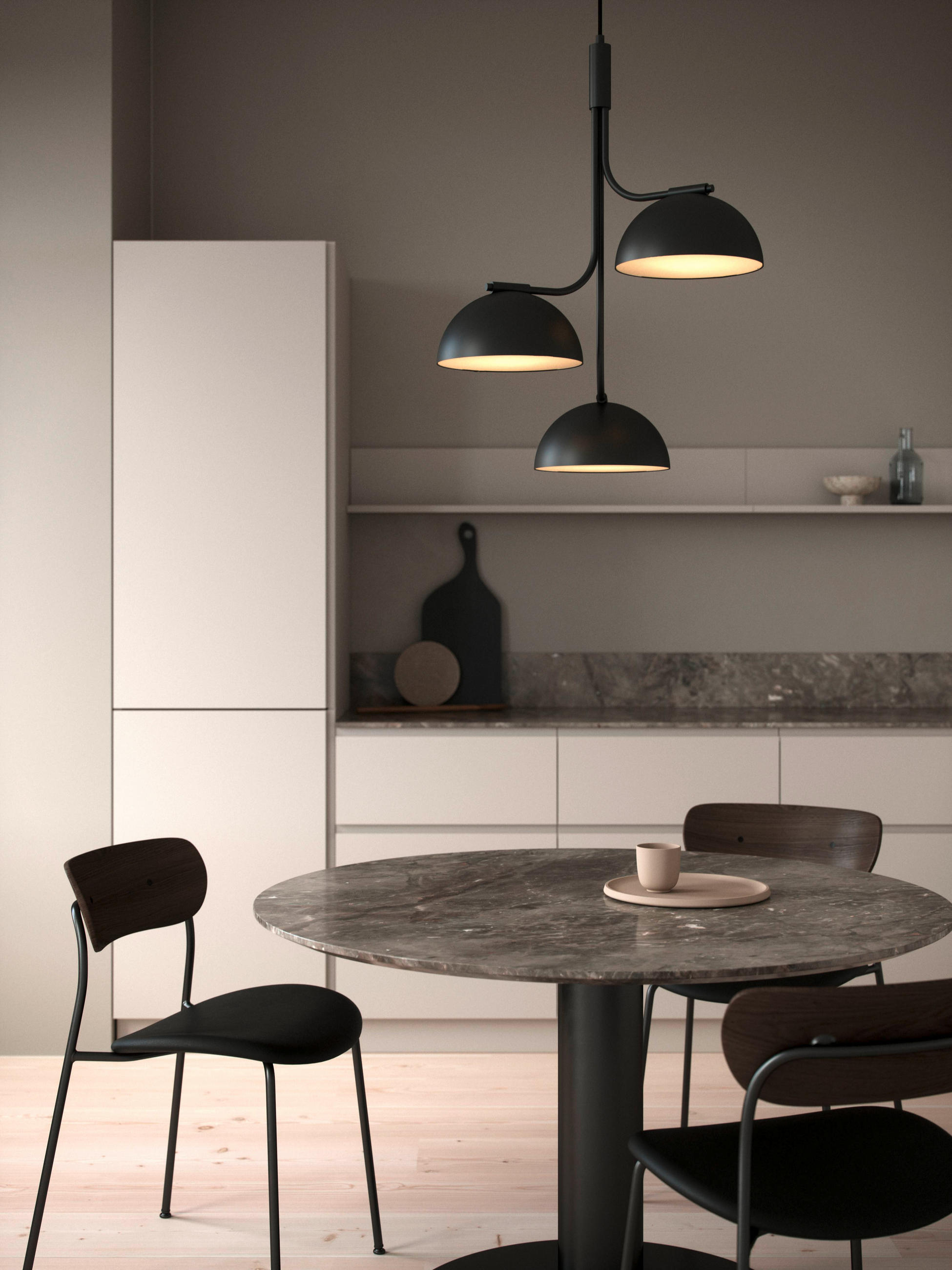 HÄNGELEUCHTE Tullio 60/73 cm   - Schwarz, Design, Metall (60/73cm) - Nordlux