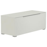 LOWBOARD  in 110/58/45 cm  - Alufarben/Weiß, Design, Glas/Holzwerkstoff (110/58/45cm) - Moderano