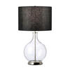 TISCHLEUCHTE 36/67 cm   - Nickelfarben, KONVENTIONELL, Glas/Textil (36/67cm) - Elstead Lighting