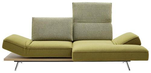 ECKSOFA Limette Flachgewebe  - Chromfarben/Limette, Design, Holz/Textil (240/132cm) - Koinor