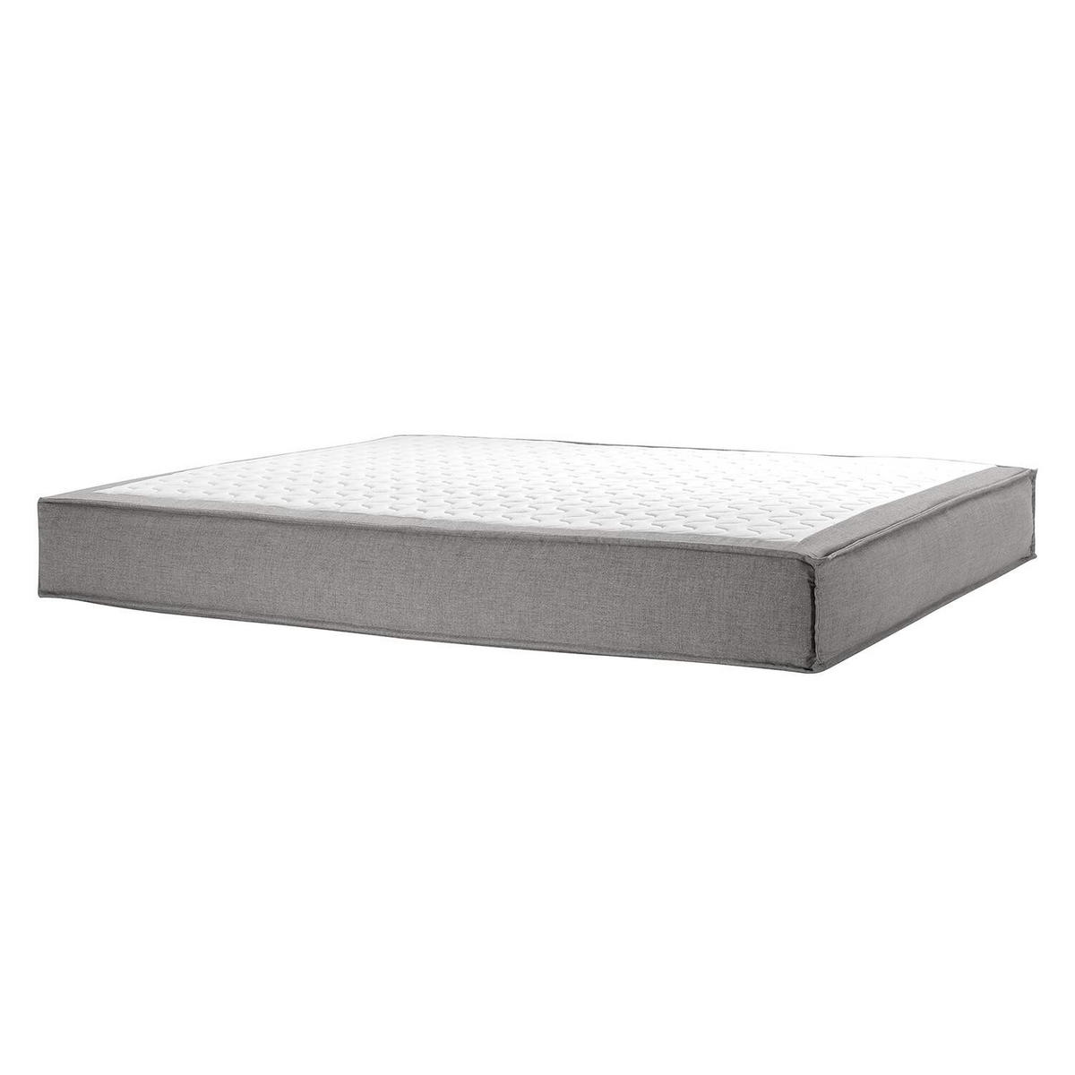 BOXSPRINGBETT 160/220 cm  in Hellgrau  - Hellgrau/Schwarz, Design, Kunststoff/Textil (160/220cm) - home24