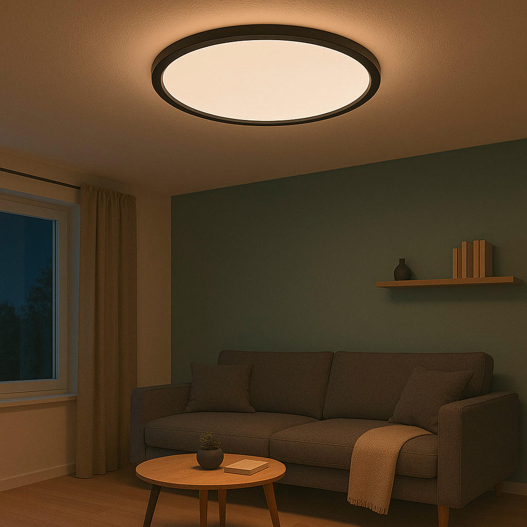 LED-PANEEL 50/3 cm   - Schwarz/Weiß, KONVENTIONELL, Kunststoff (50/3cm) - Brilliant