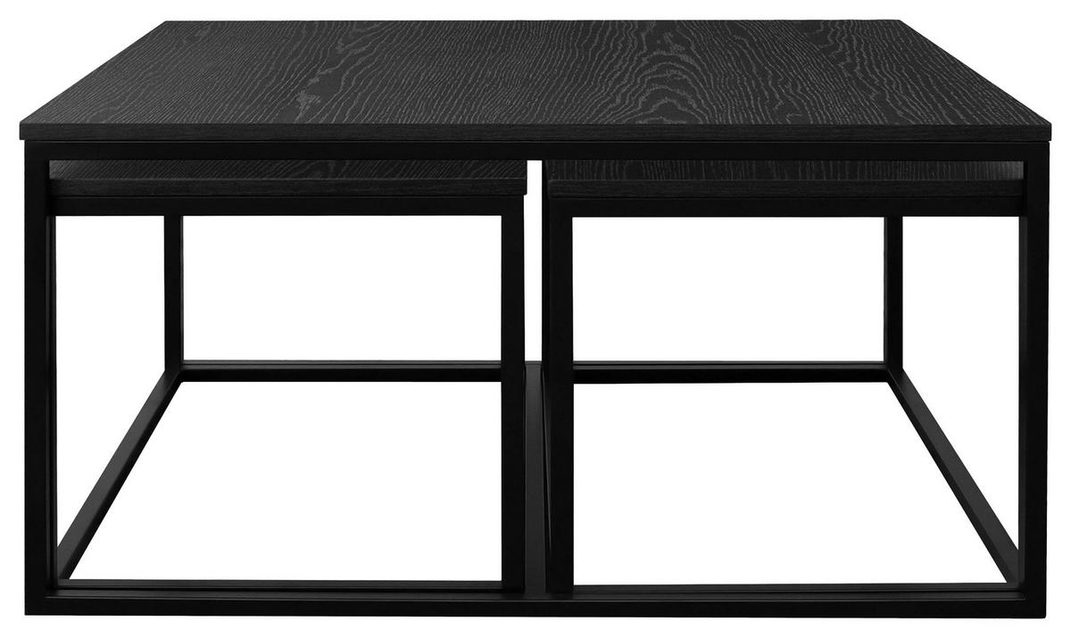 SOFFBORD SET - svart, Modern, metall/trämaterial (90/90/48cm) - Niels Andersson
