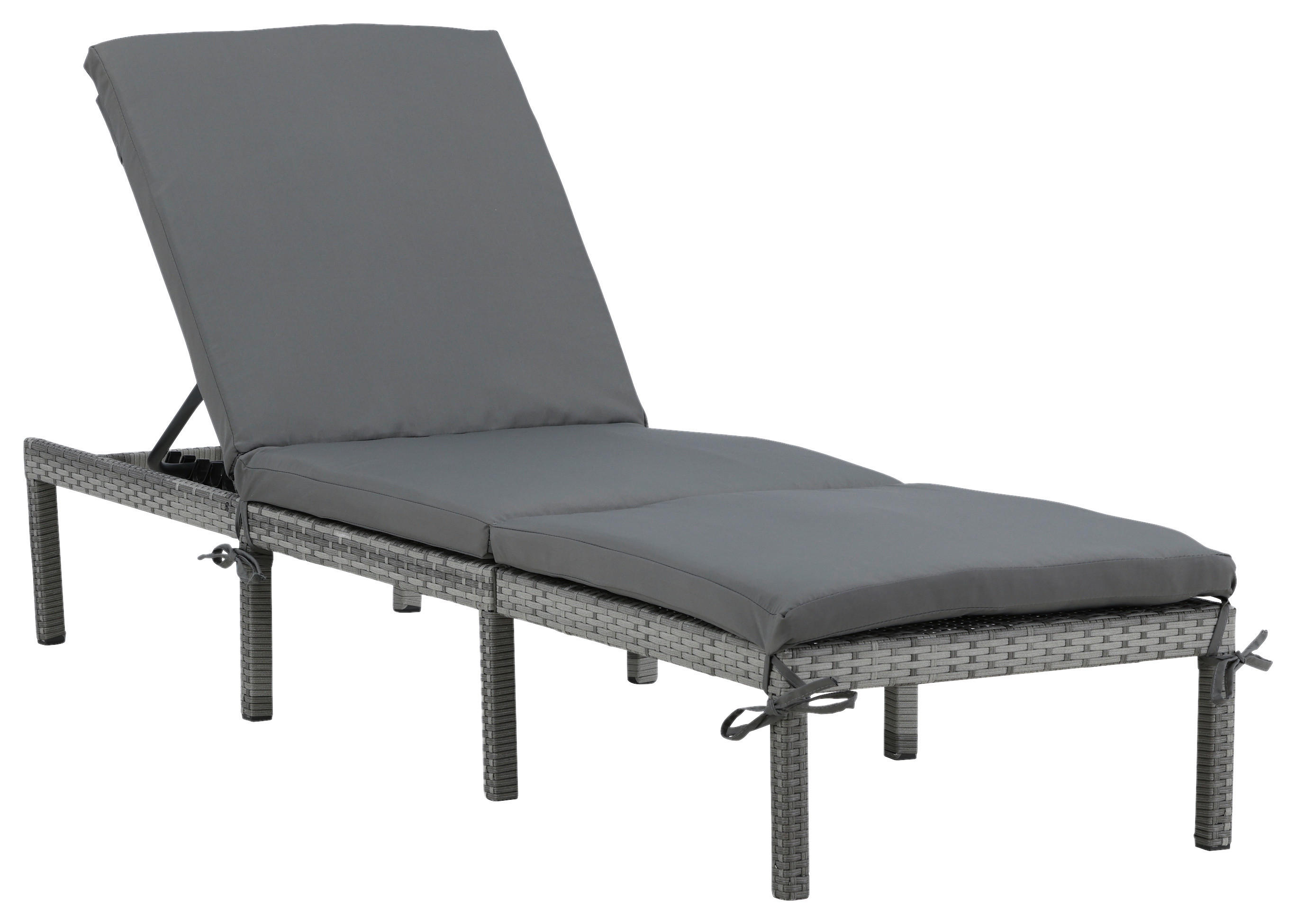 SONNENLIEGE 59/84/198 cm  - Grau, KONVENTIONELL, Kunststoff/Textil (59/84/198cm) - Gardenson