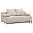 SCHLAFSOFA mit Liegefunktion, Schlafen auf Sitzhöhe, Rücken echt, Stoffauswahl Flachgewebe Braun - Schwarz/Braun, KONVENTIONELL, Textil/Metall (197/75/100cm) - Carryhome