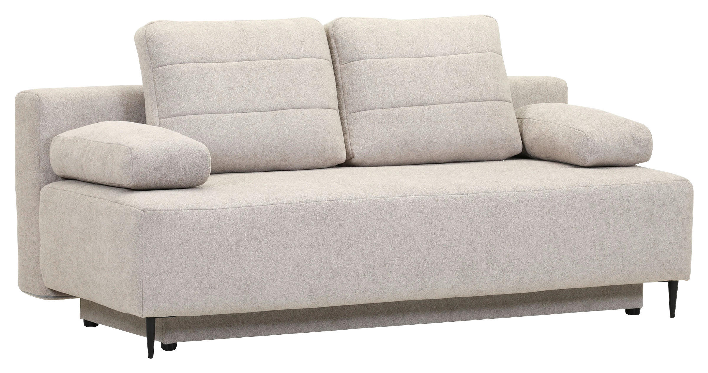 SCHLAFSOFA in Flachgewebe Braun  - Schwarz/Braun, KONVENTIONELL, Textil/Metall (197/75/100cm) - Carryhome