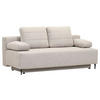 SCHLAFSOFA  mit Stoffauswahl, Liegefunktion, Schlafen auf Sitzhöhe, Rücken echt Flachgewebe Beige  - Beige/Schwarz, KONVENTIONELL, Textil/Metall (197/75/100cm) - Carryhome