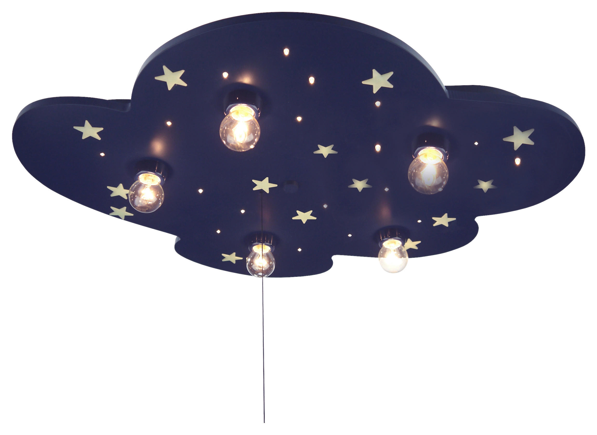 STROPNÉ SVIETIDLO DO DET. IZB, 57/7/74 cm - modrá, Design, drevo/plast (57/7/74cm)