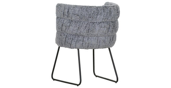STUHL - Greige/Schwarz, Design, Textil/Metall (62/80/62cm) - Novel