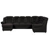 WOHNLANDSCHAFT in Lederlook Schwarz  - Schwarz, Konventionell, Kunststoff/Textil (165/333/216cm) - Livetastic