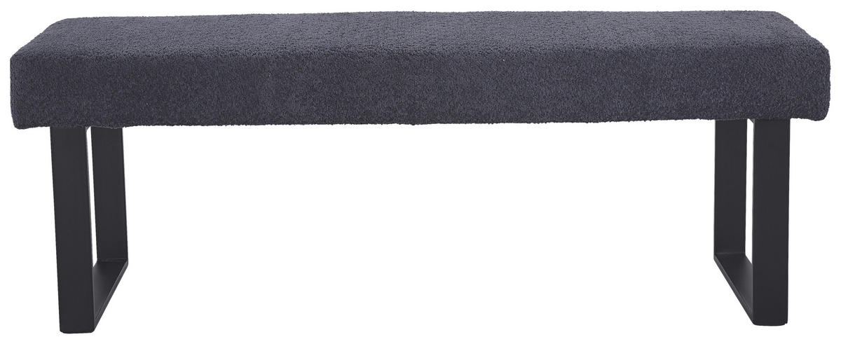 SITZBANK in Metall, Textil Dunkelgrau  - Dunkelgrau/Schwarz, KONVENTIONELL, Textil/Metall (140/49/47cm) - MID.YOU