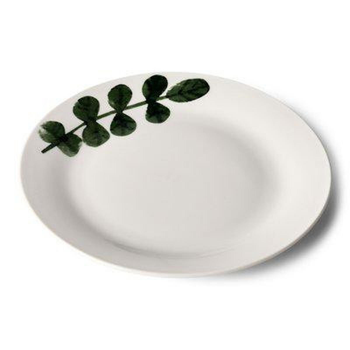 ASSIETT  19 cm   - vit/grön, Basics, keramik (19cm)