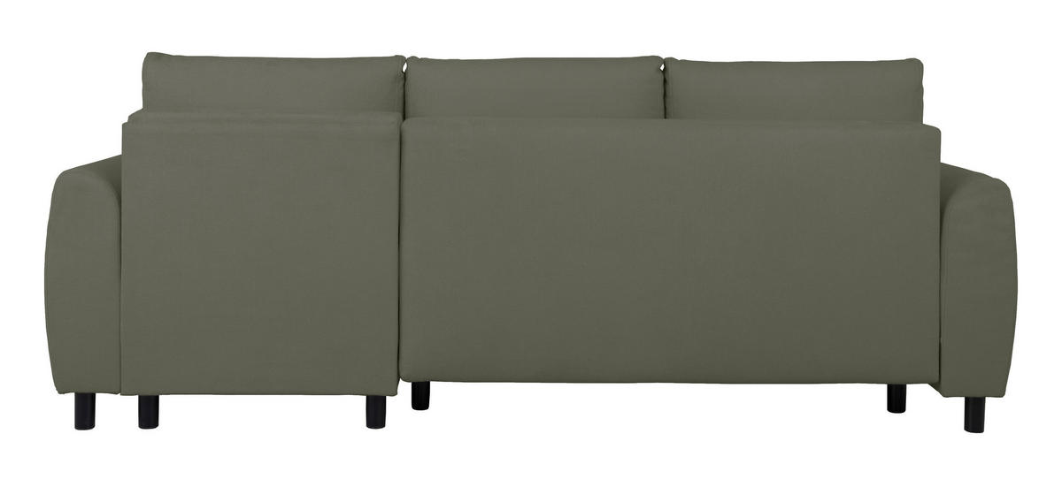 ECKSOFA Moli Grün Mikrofaser  - Schwarz/Grün, Design, Textil/Metall (236/148cm) - MID.YOU