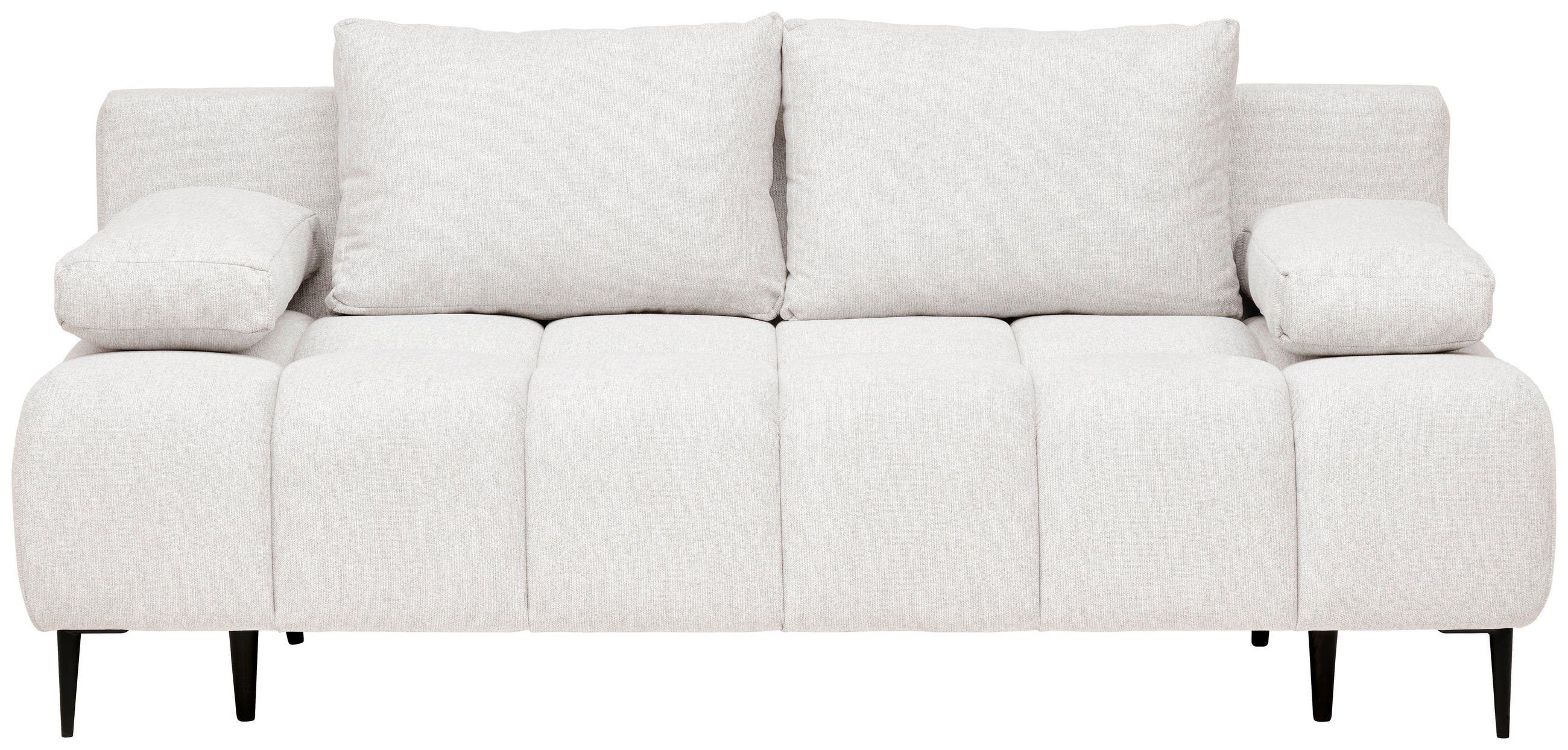 SCHLAFSOFA Jacquard Beige  - Beige/Schwarz, MODERN, Textil/Metall (204/90/95cm) - MID.YOU