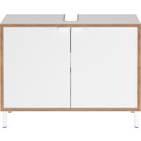 WASCHBECKENUNTERSCHRANK 80/60/35 cm  - Eichefarben/Weiß, MODERN, Holzwerkstoff/Metall (80/60/35cm) - Germania