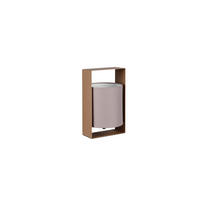 TISCHLEUCHTE 16/15/27 cm   - Taupe/Braun, Design, Textil/Metall (16/15/27cm)