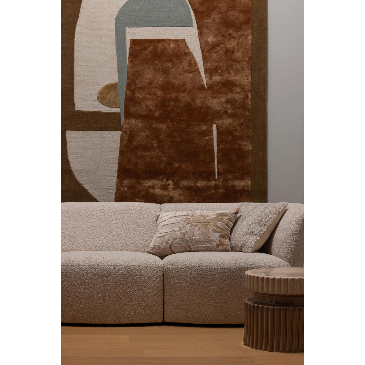 BEISTELLTISCH 48/48/38 cm Braun rund  - Braun, Design, Keramik (48/48/38cm) - Livetastic