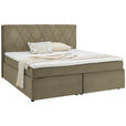 BOXSPRINGBETT 160/200 cm  in Beige  - Beige/Schwarz, Design, Holzwerkstoff/Kunststoff (160/200cm) - Xora