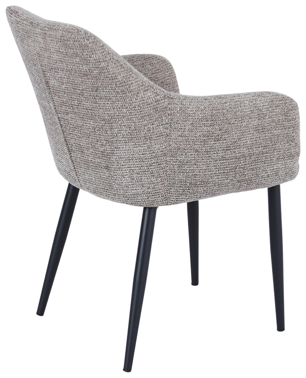 ARMLEHNSTUHL   Chenille  Schwarz, Beige  - Beige/Schwarz, MODERN, Holz/Textil (58/85/60cm) - MID.YOU