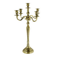 KERZENHALTER - Goldfarben, MODERN, Metall (36/60/36cm) - X-Mas