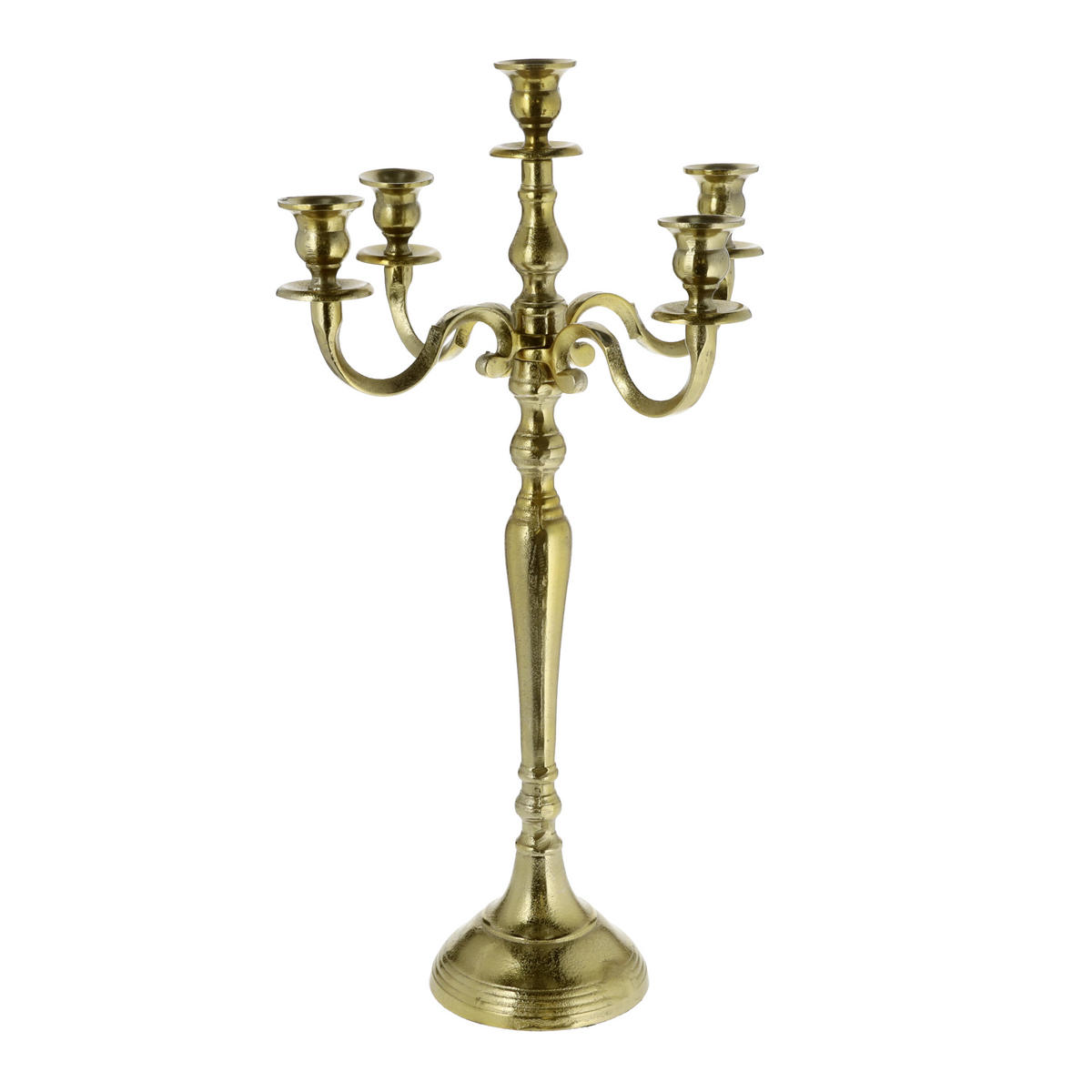 KERZENHALTER - Goldfarben, MODERN, Metall (36/60/36cm) - X-Mas