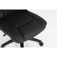 CHEFSESSEL  in Lederlook Schwarz  - Schwarz, Design, Kunststoff/Textil (63,5/107,5-117/68cm) - Carryhome