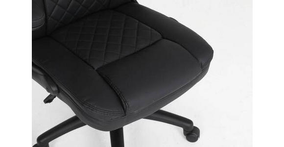 CHEFSESSEL  in Lederlook Schwarz  - Schwarz, Design, Kunststoff/Textil (63,5/107,5-117/68cm) - Carryhome