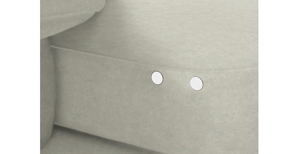 ECKSOFA in Velours Ecru 180/310 cm - Ecru/Schwarz, Design, Textil/Metall (180/310cm) - Dieter Knoll
