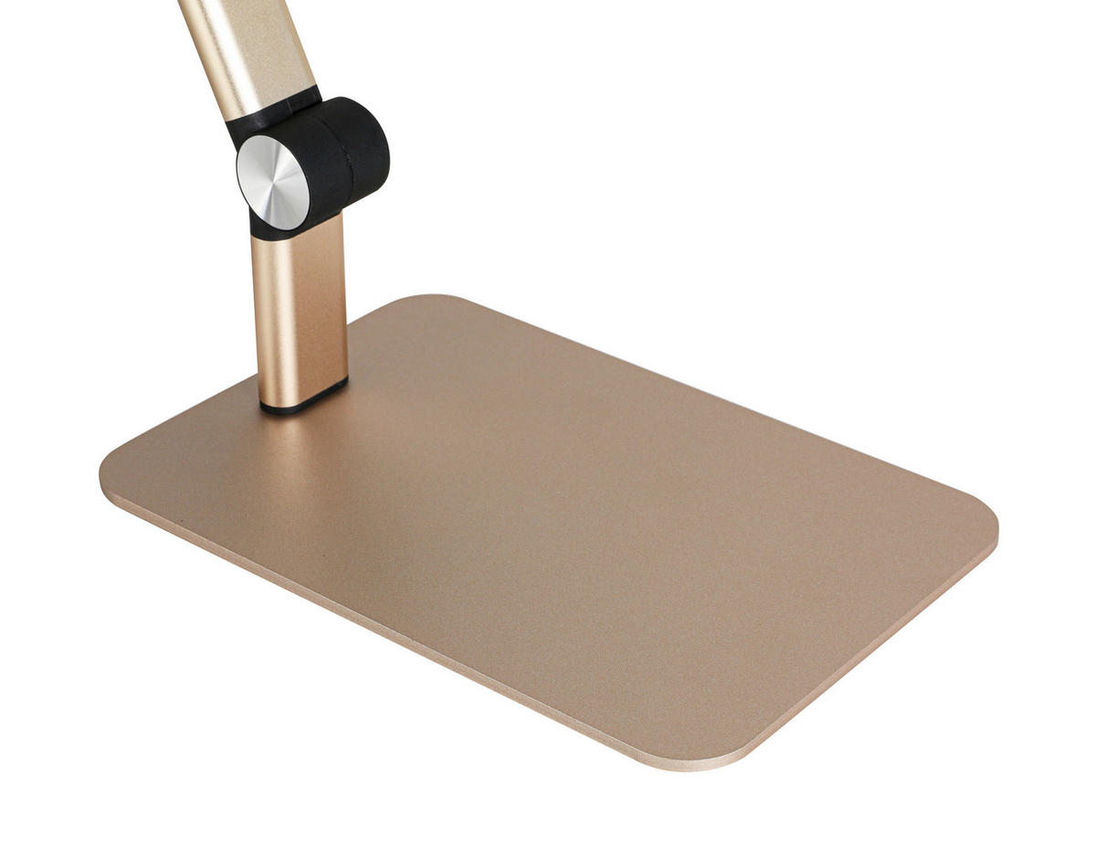LED-SKRIVBORDSLAMPA 98/20/22,5 cm   - vit/champagne, Design, metall/plast (98/20/22,5cm) - Novel