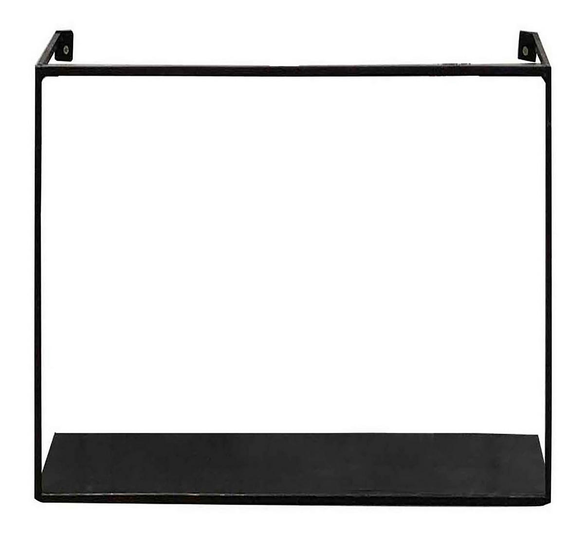WANDREGAL 45/40/10 cm  - Schwarz, Trend, Metall (45/40/10cm) - Landscape